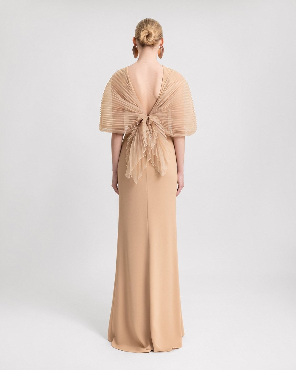 Back Bow Detail Dress - Gemy Maalouf