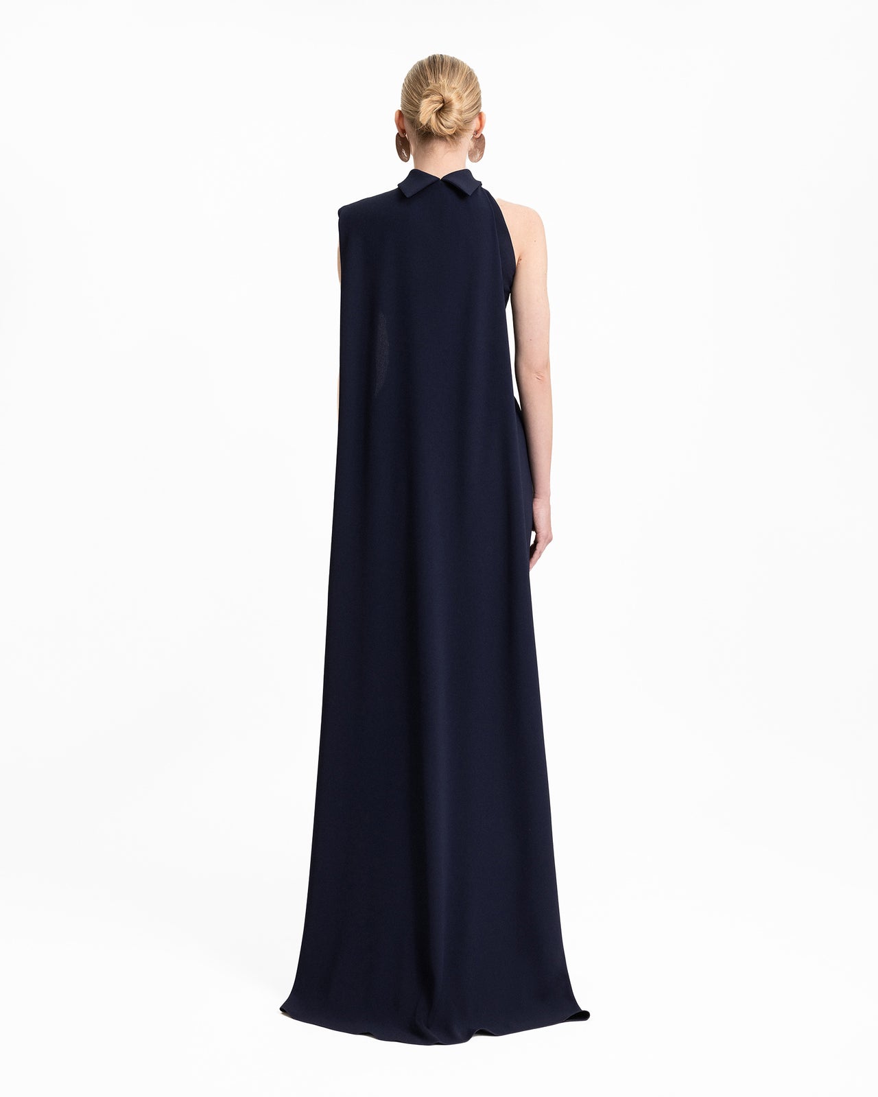 Padded Shoulder Dress with Cape