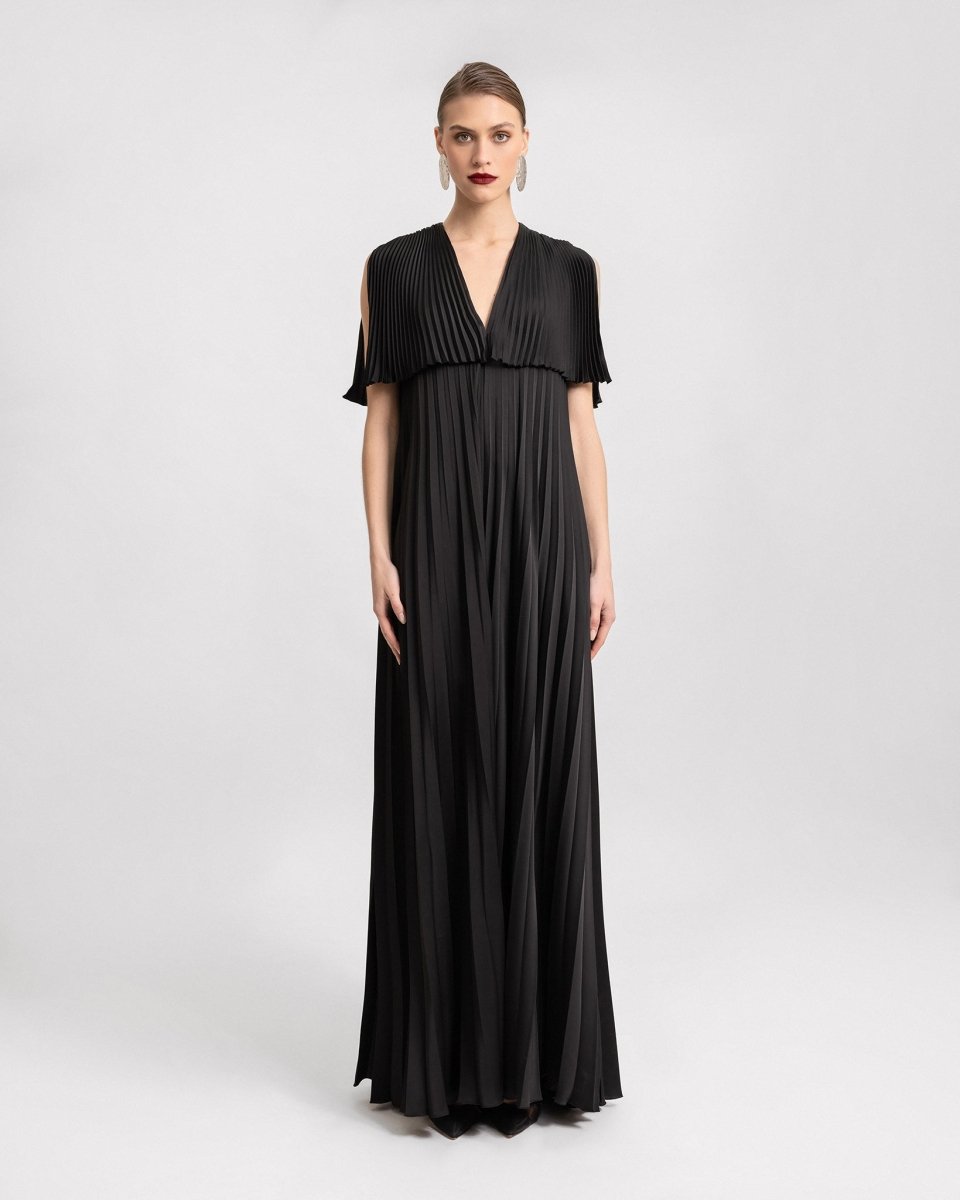 Loose - Cut Plissé Dress - Gemy Maalouf