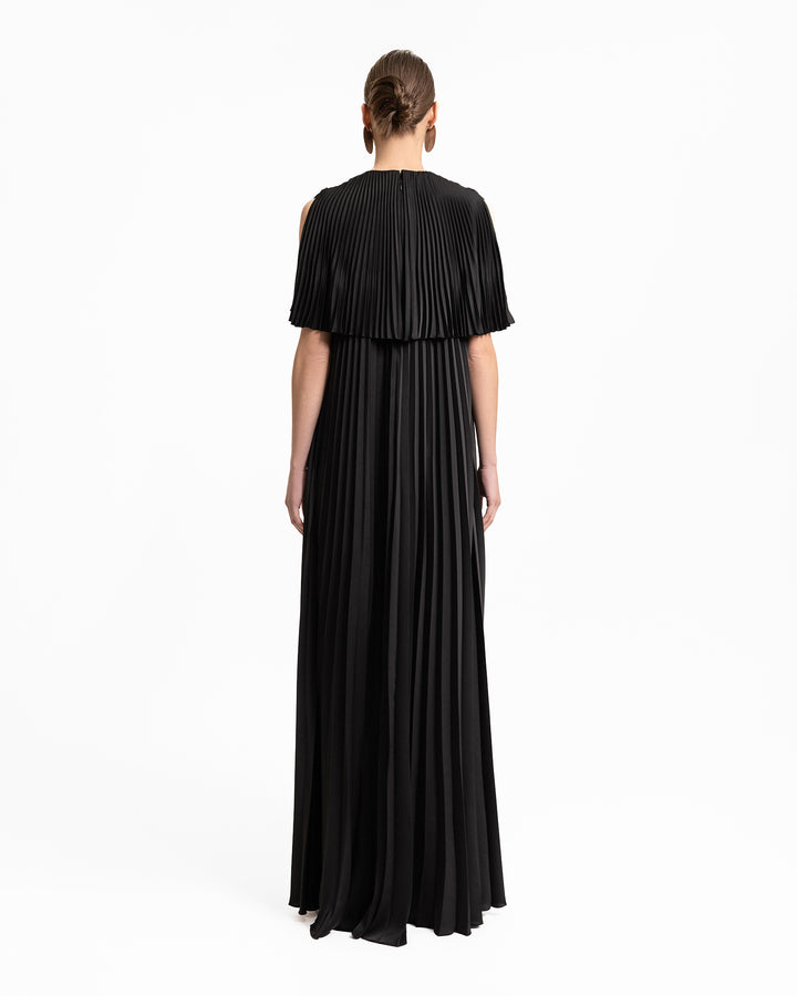 Loose-Cut Plissé Dress