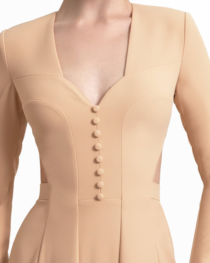 Button-Down Neckline Dress