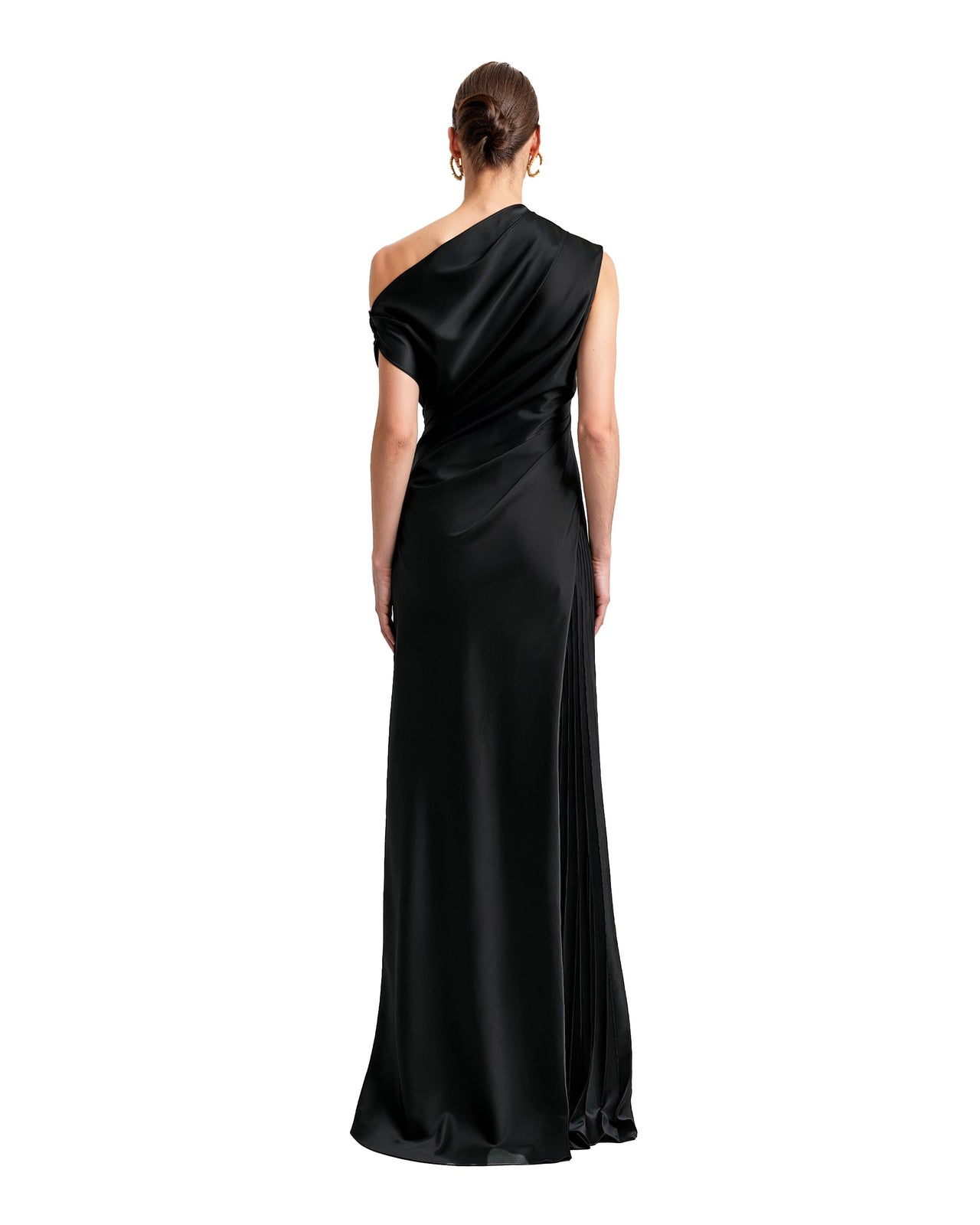 Asymmetrical Plissé Under-Skirt Dress