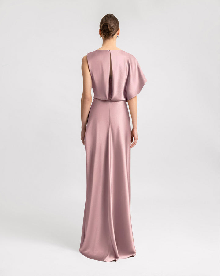 Draped Neckline and Skirt Dress