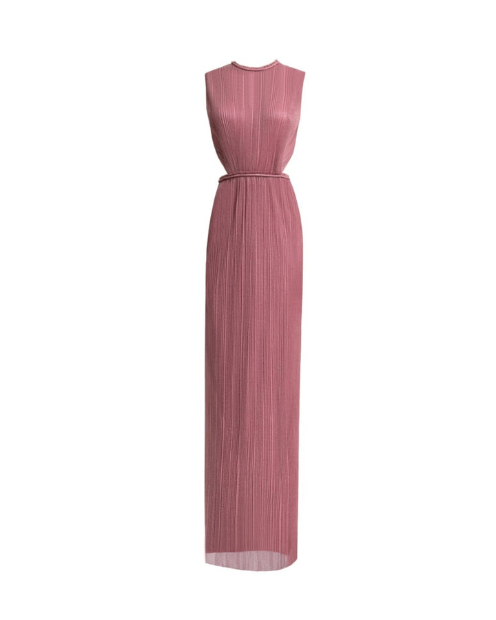 Slim - Cut Dress with Cut - Outs - Gemy Maalouf