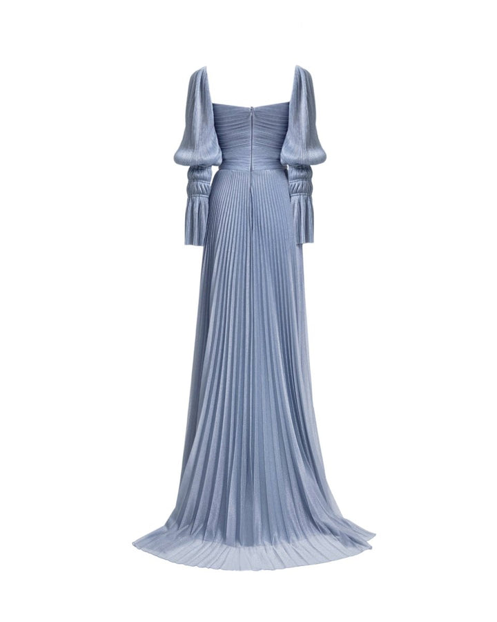 Puff Sleeve and Flowy Skirt Dress - Gemy Maalouf