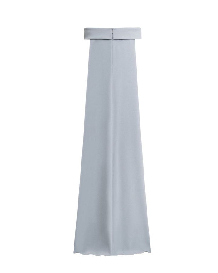 Slim - Cut Dress with Long Cape - Gemy Maalouf