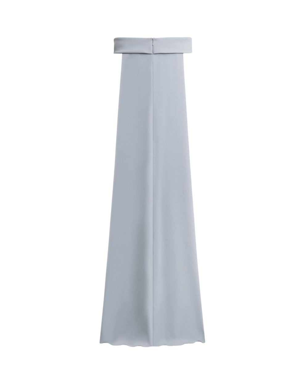 Slim - Cut Dress with Long Cape - Gemy Maalouf