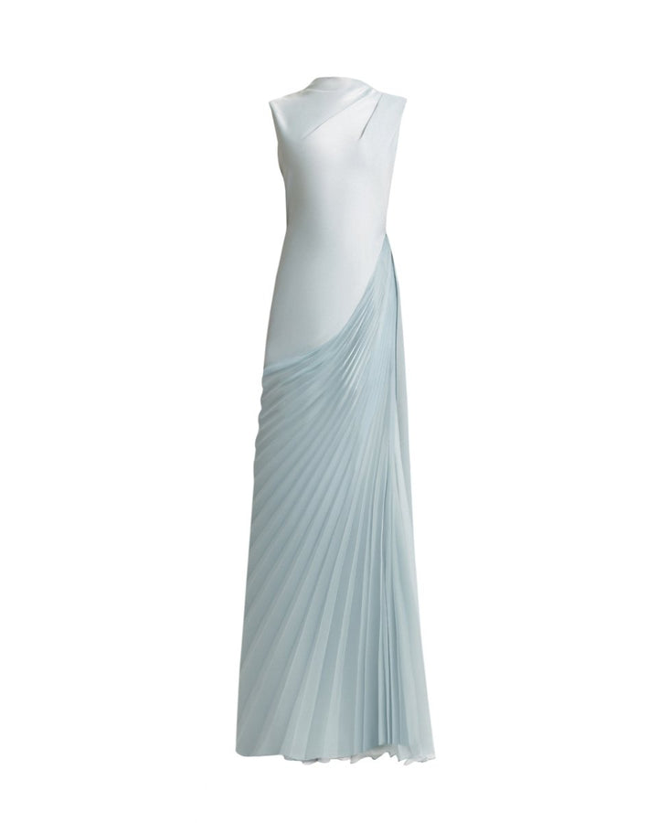 Asymmetrical Sheer Overskirt Dress - Gemy Maalouf