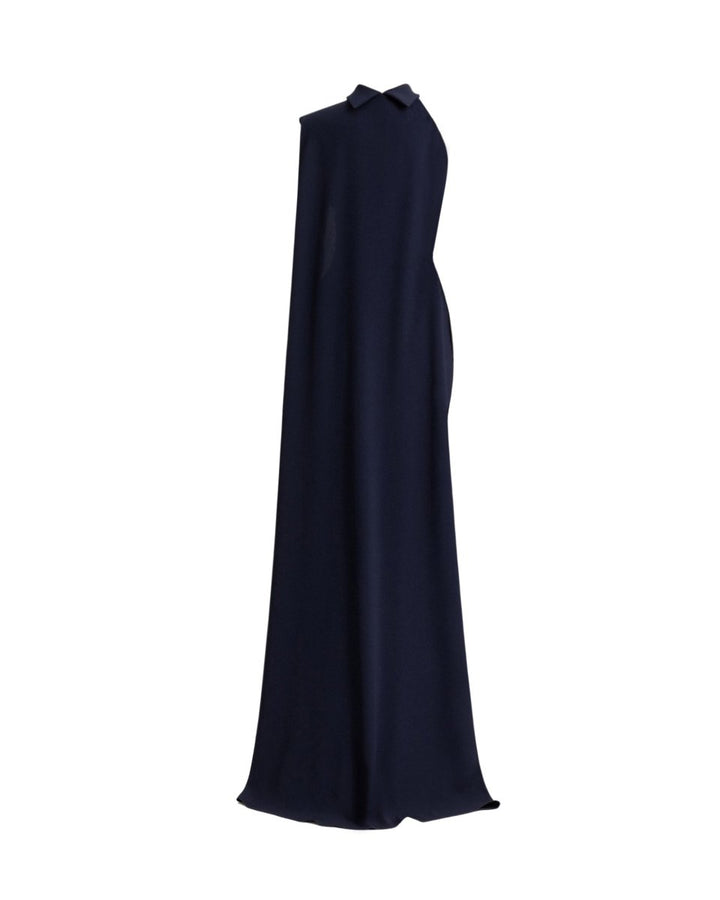 Padded Shoulder Dress with Cape - Gemy Maalouf