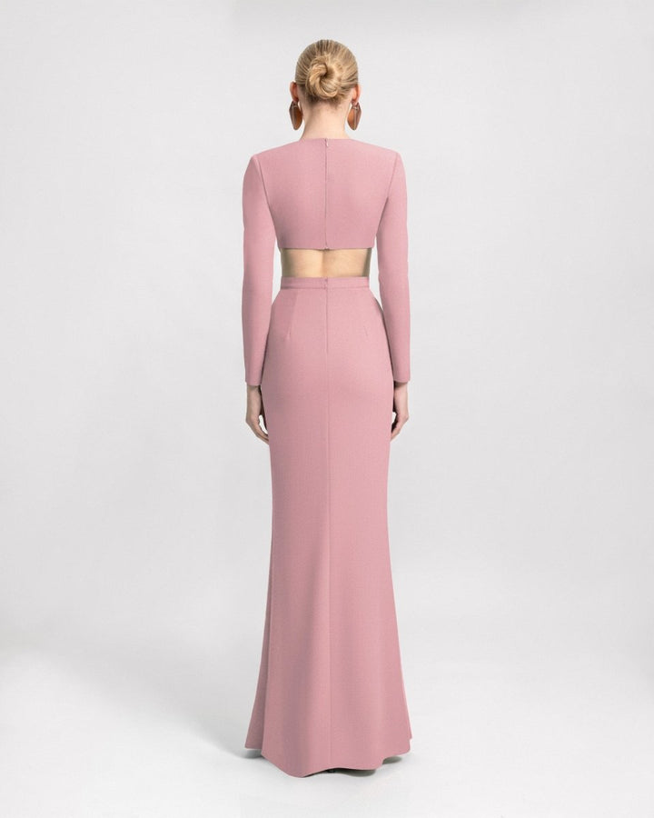 Button - Down Neckline Dress - Gemy Maalouf