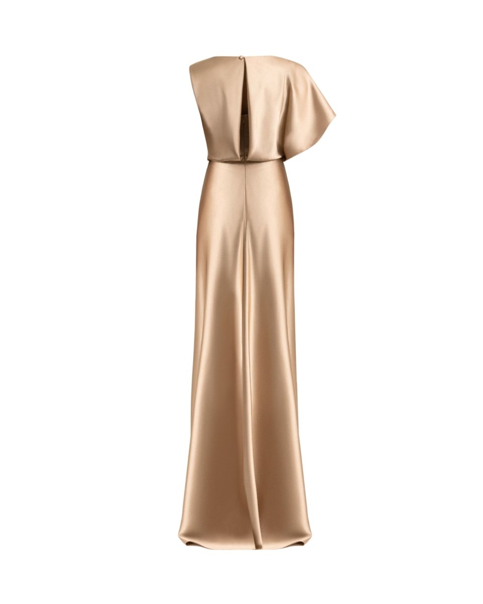 Draped Neckline and Skirt Dress - Gemy Maalouf