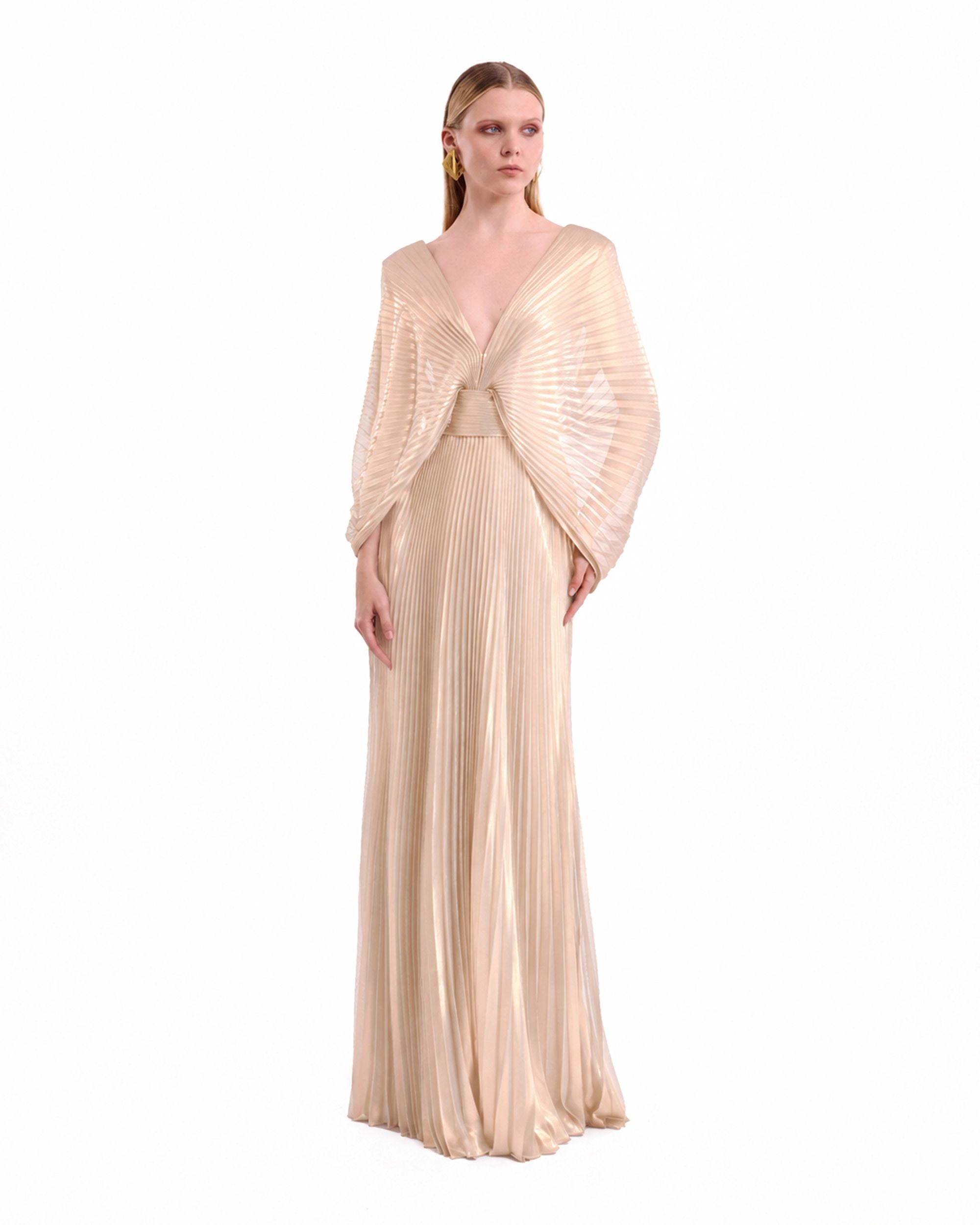 V-Neck Batwing Dress