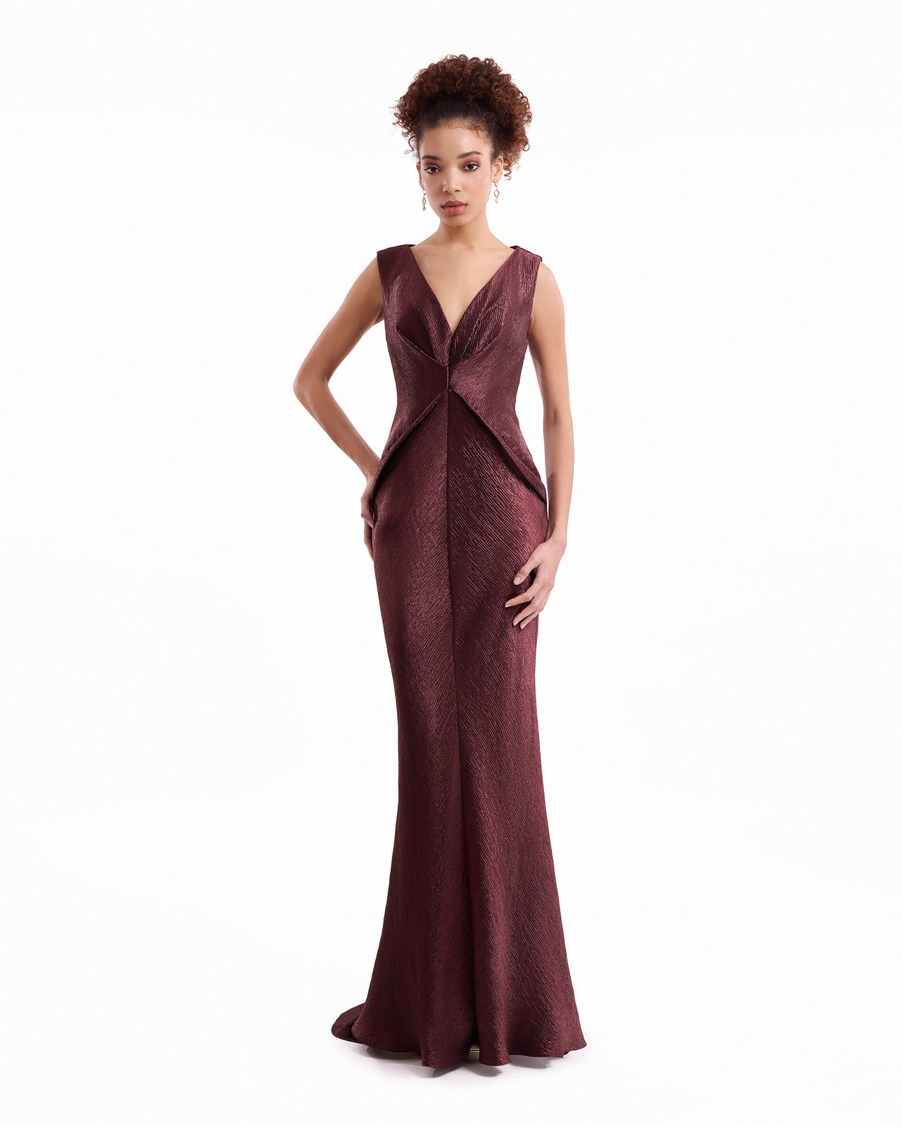 Sculpted V-Neck Dress