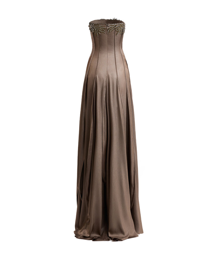Beaded Strapless Dress