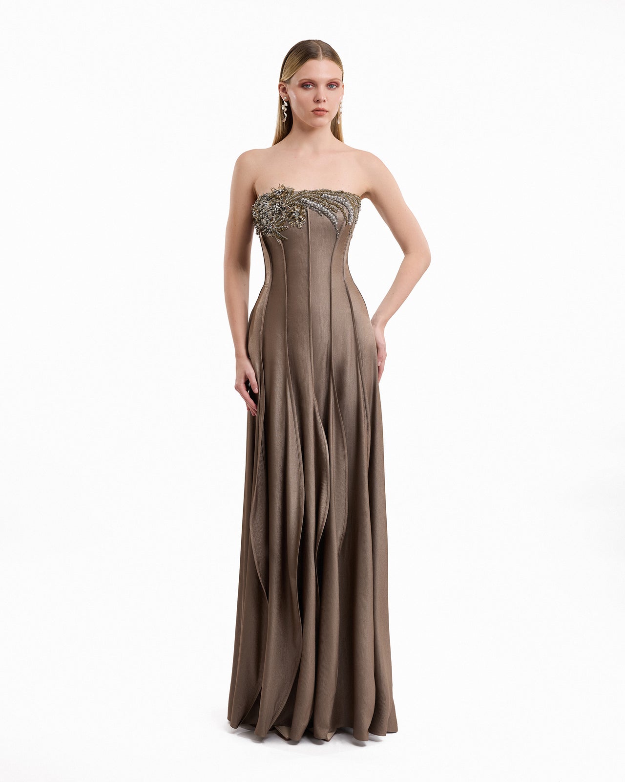Beaded Strapless Dress