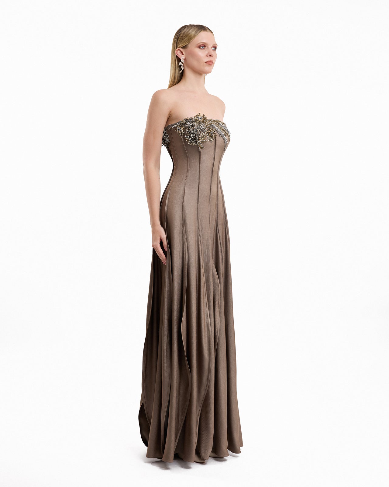 Beaded Strapless Dress