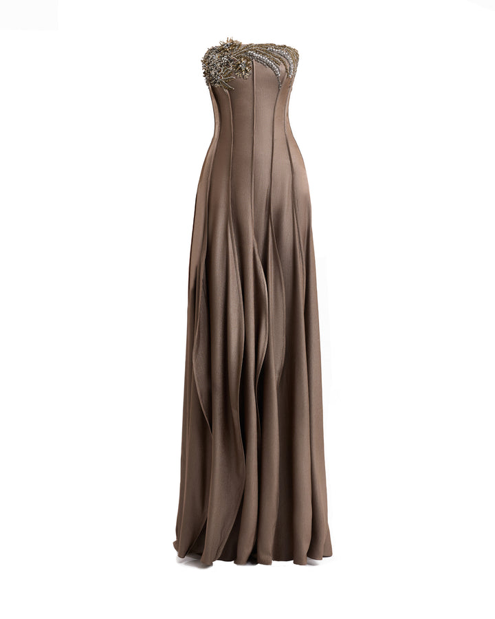 Beaded Strapless Dress