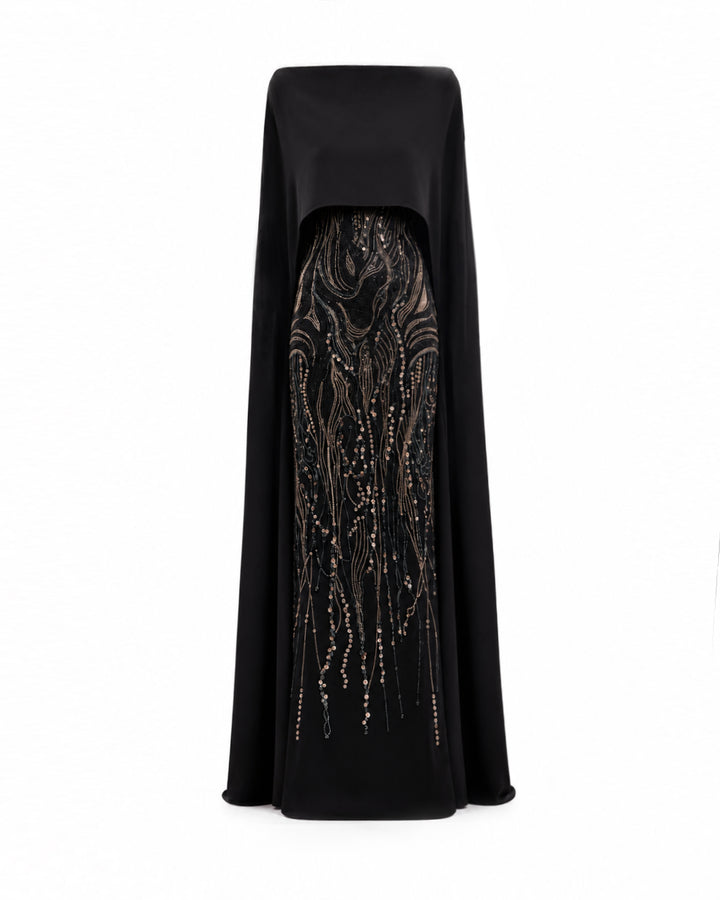 Beaded Cape Dress