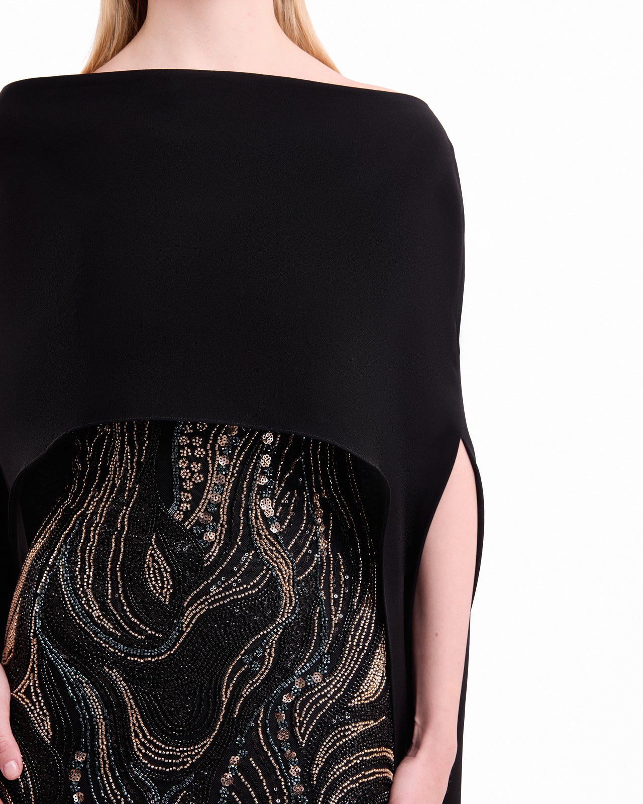 Beaded Cape Dress