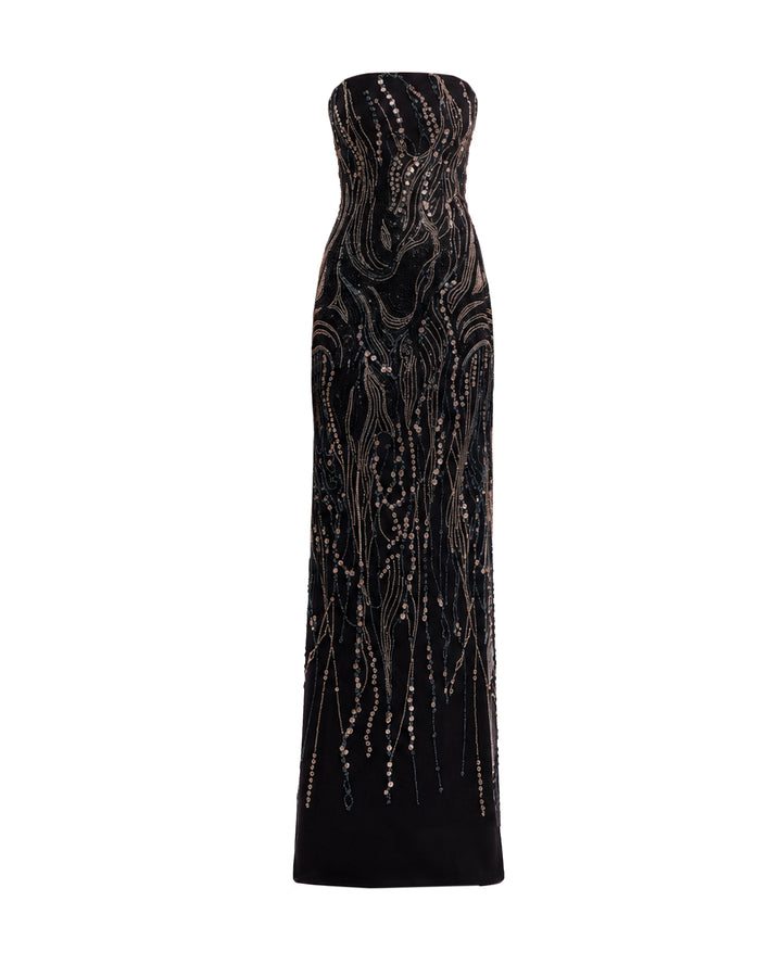 Beaded Strapless Dress