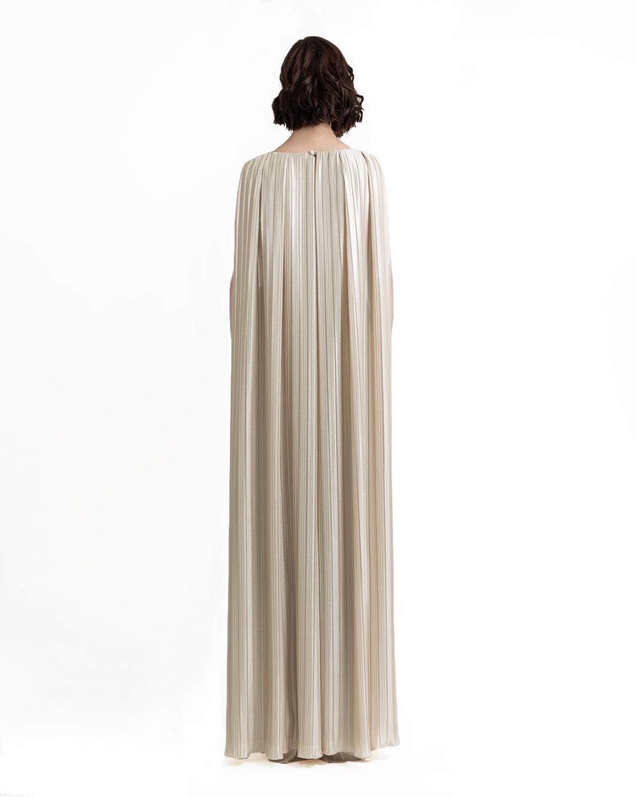 Deep V-Neckline Champagne Jumpsuit