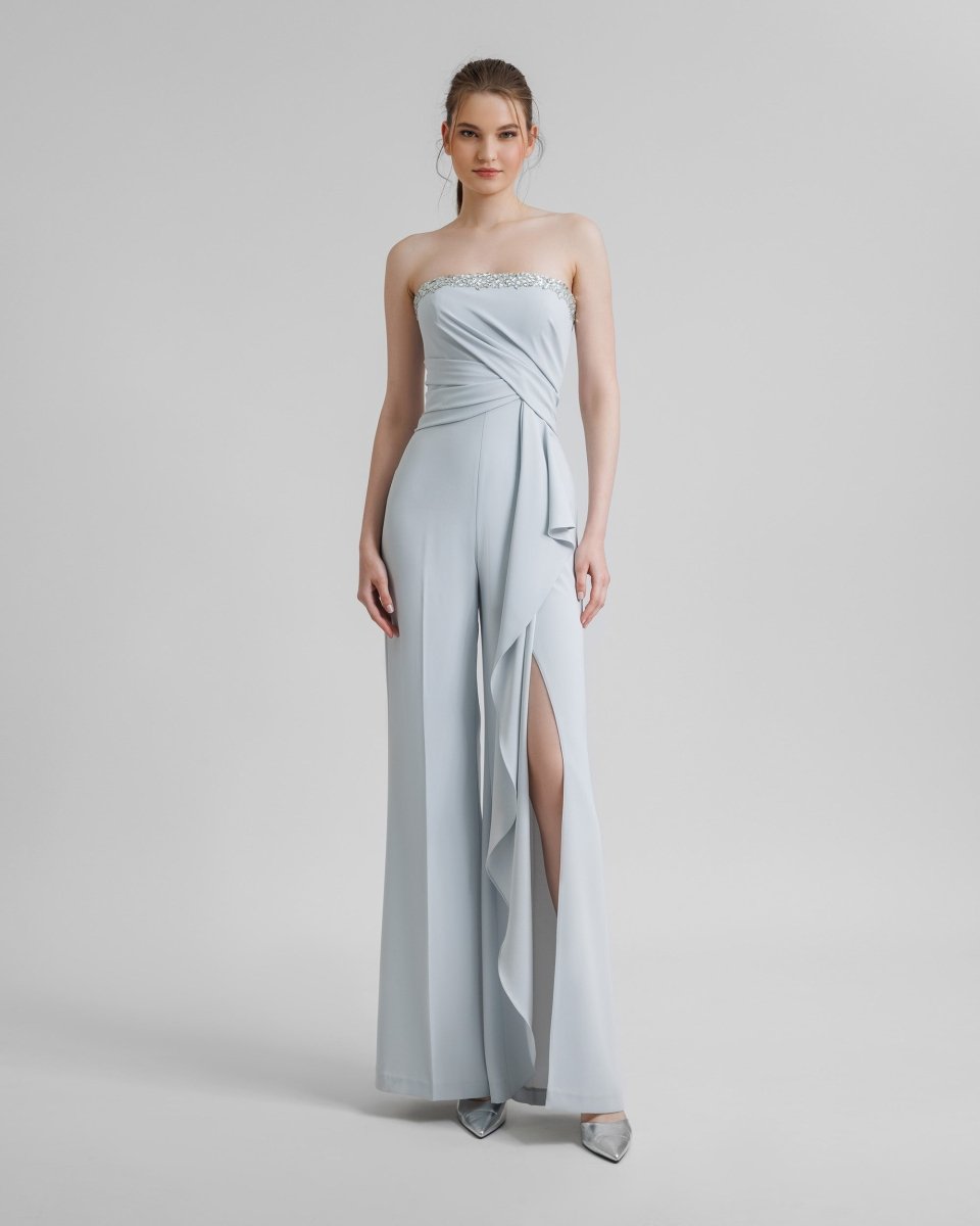 Strapless Crepe Jumpsuit - Gemy Maalouf