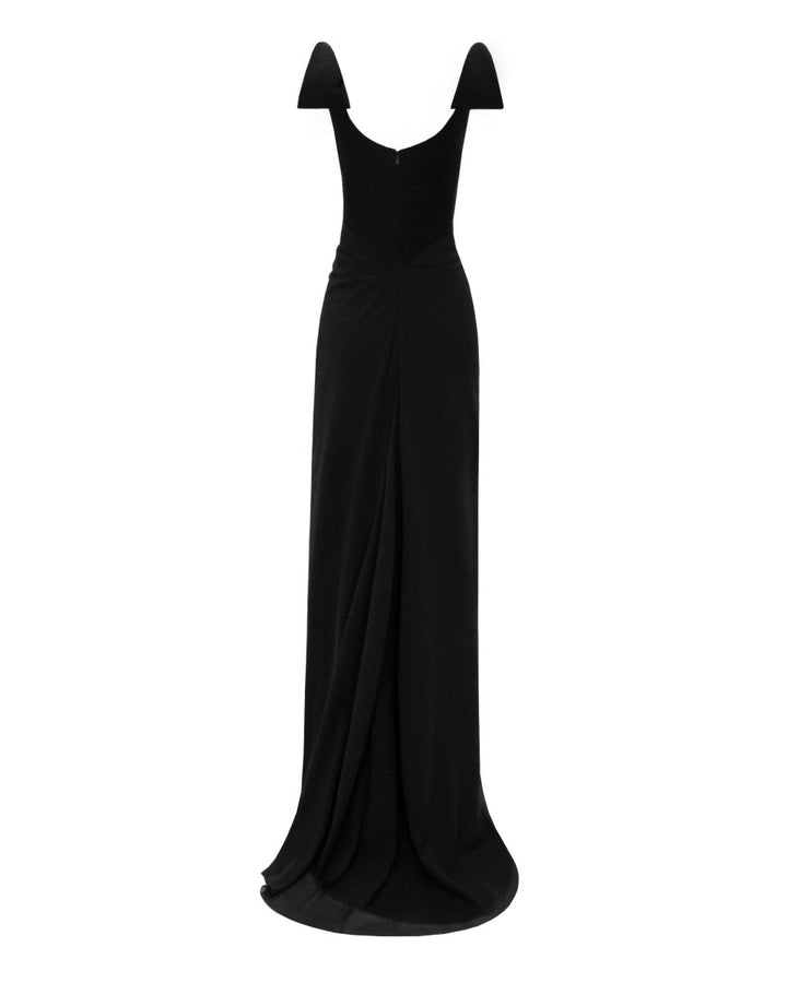 Squared Neckline Corset Dress - Gemy Maalouf