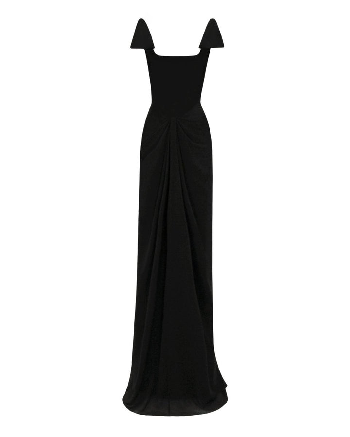 Squared Neckline Corset Dress - Gemy Maalouf