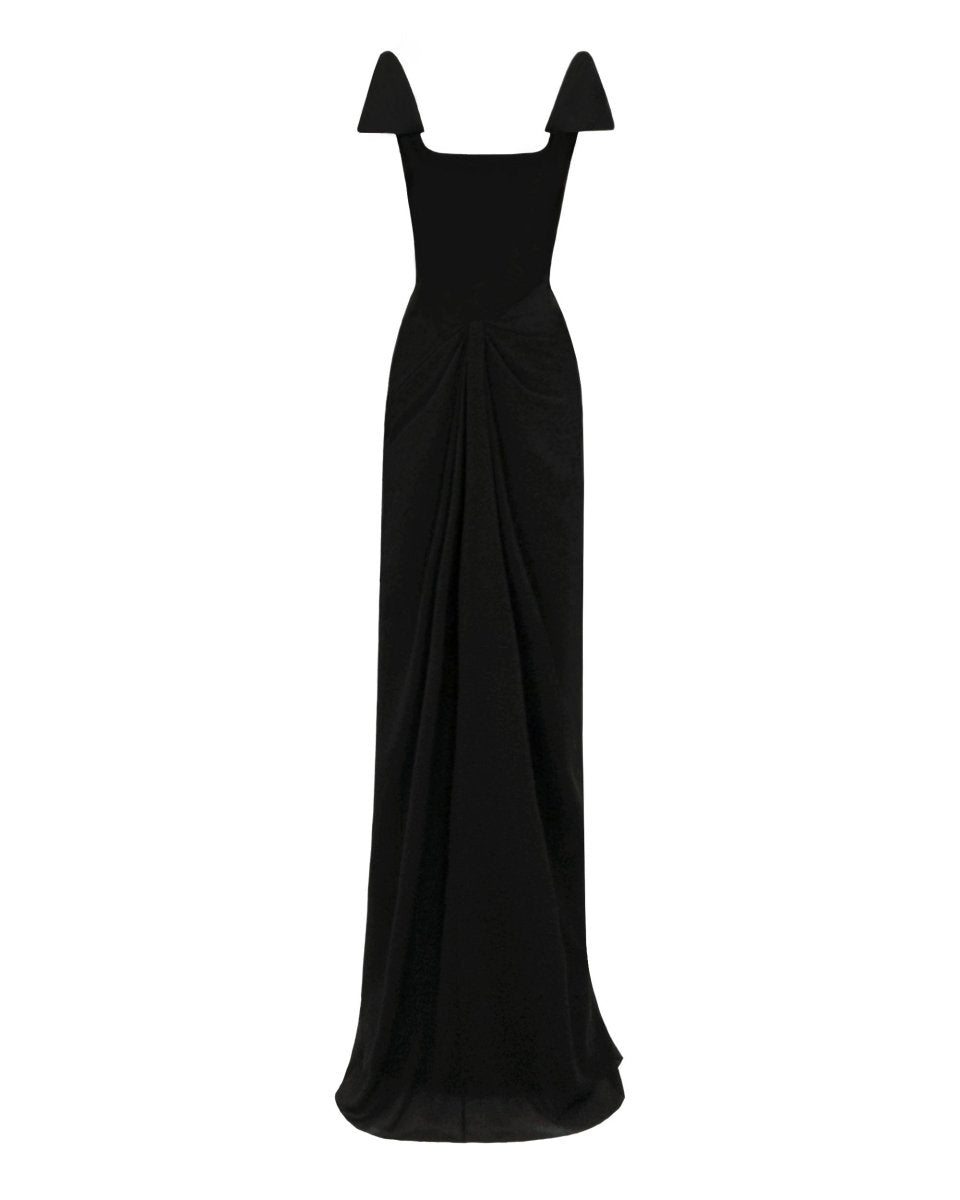 Squared Neckline Corset Dress - Gemy Maalouf
