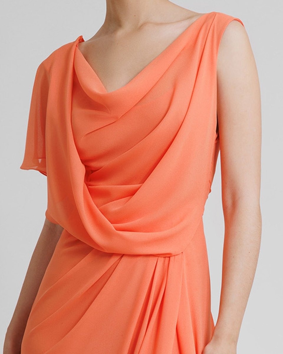 Open V - Shaped Back Dress - Gemy Maalouf