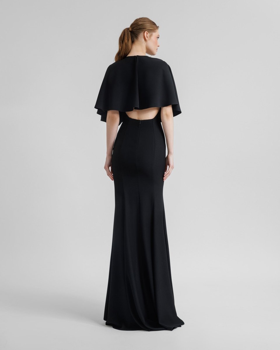 Dress With Cape - Like Sleeves - Gemy Maalouf