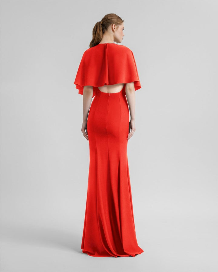 Dress With Cape - Like Sleeves - Gemy Maalouf