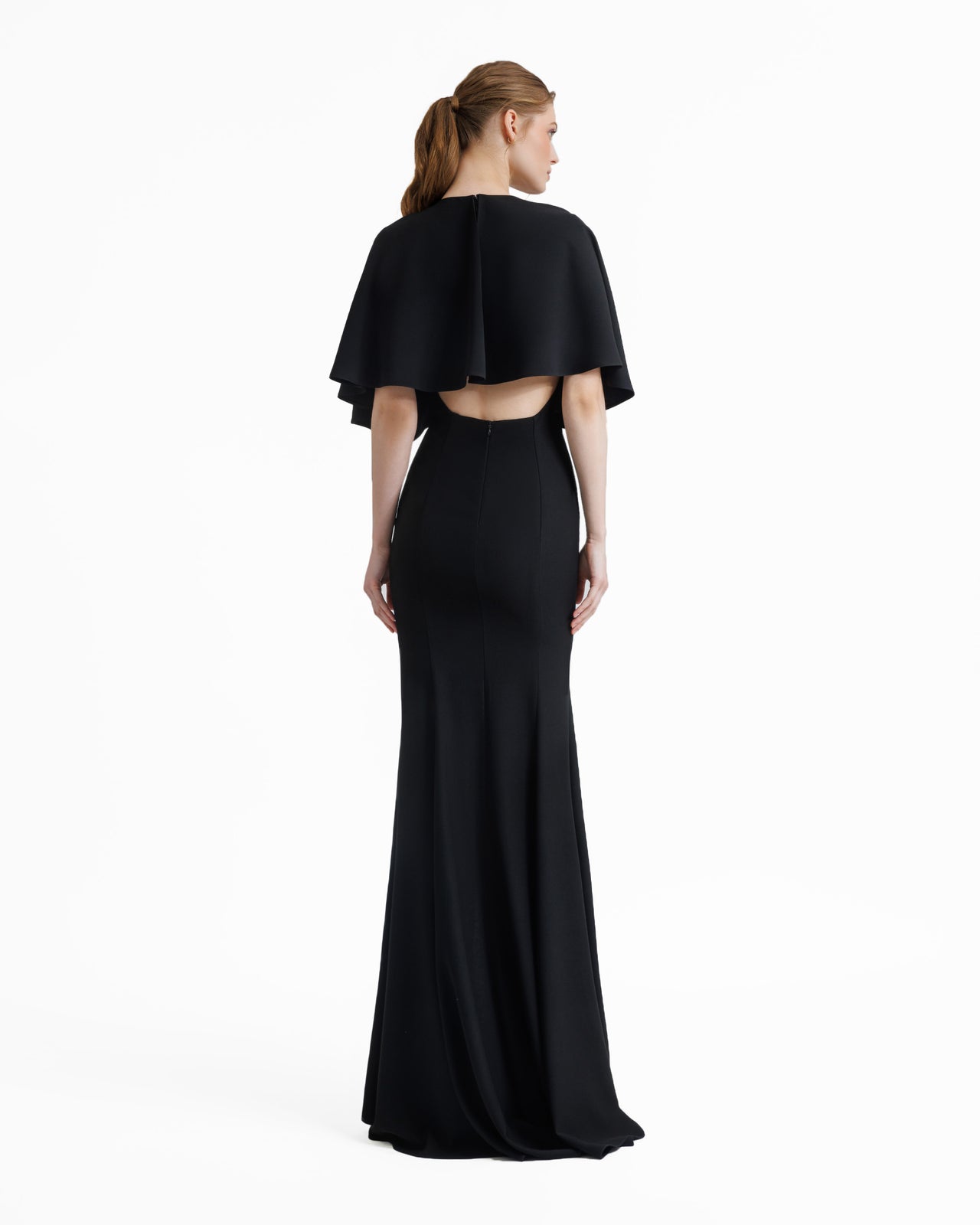 Gemy Maalouf | Evening Dresses | Dress With Cape-Like Sleeves Gemy Maalouf | Evening Dresses | Dress With Cape-Like Sleeves