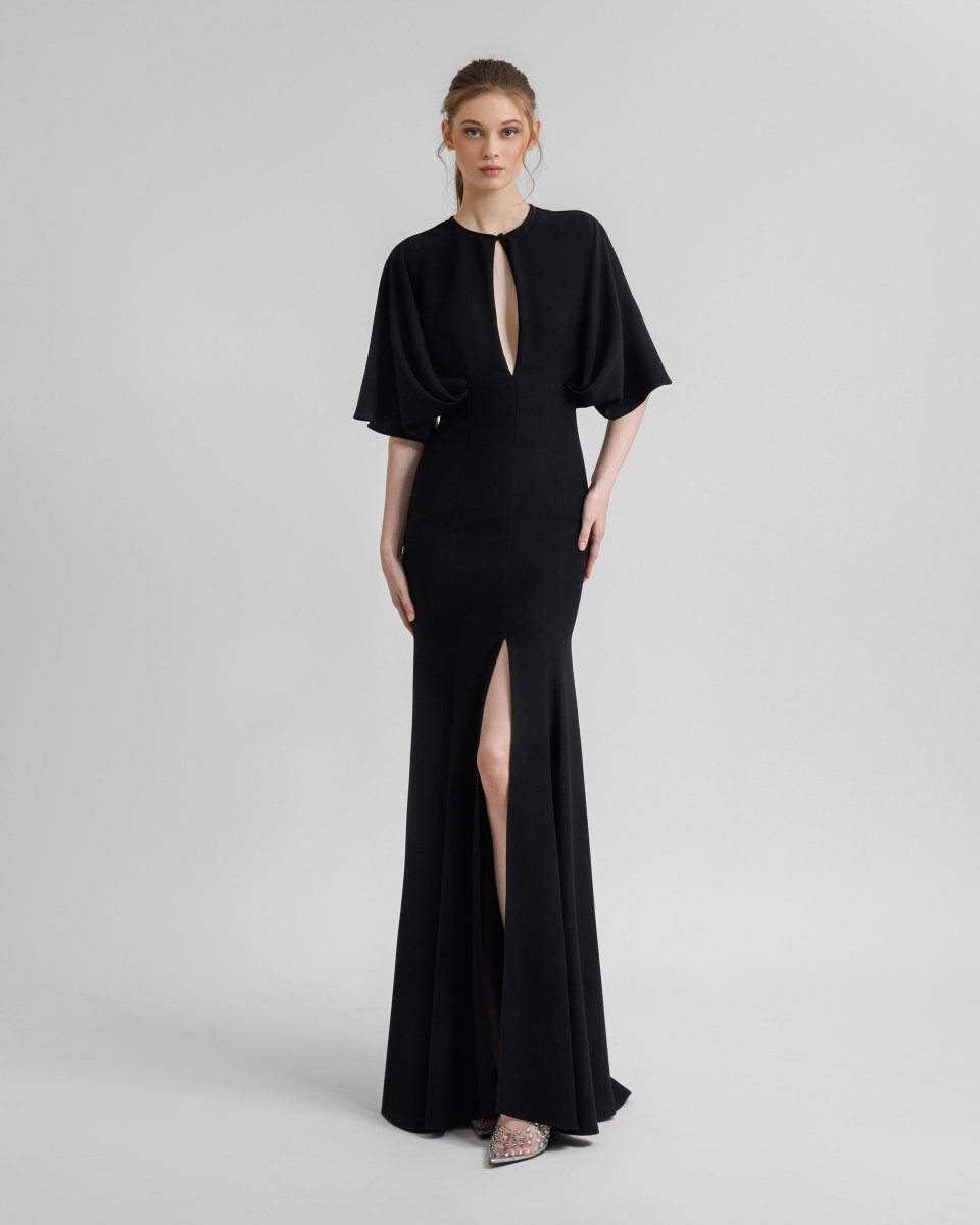Dress With Cape - Like Sleeves - Gemy Maalouf
