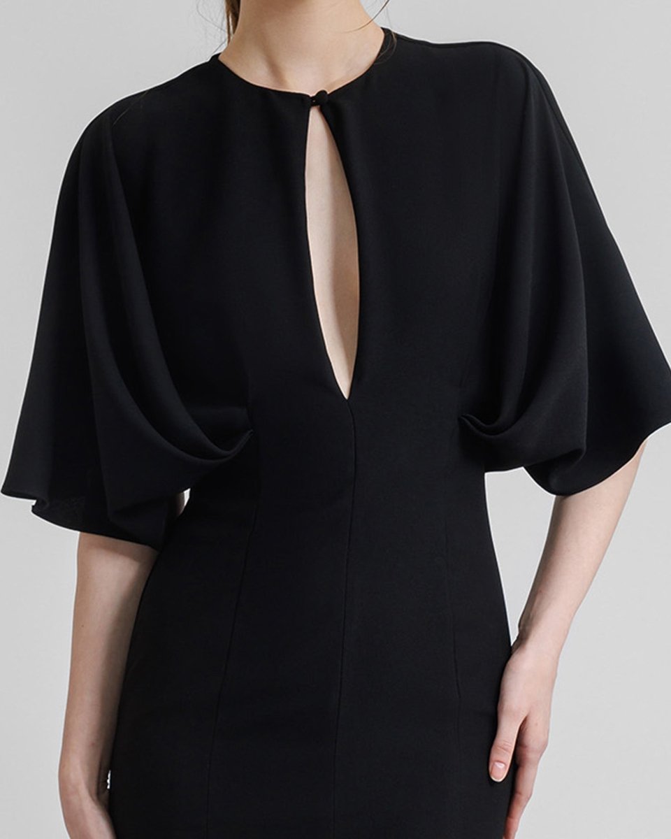 Dress With Cape - Like Sleeves - Gemy Maalouf
