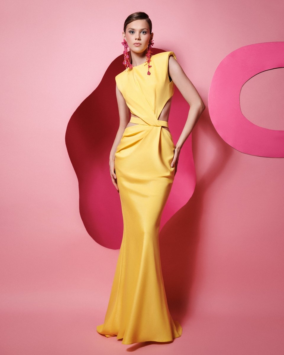 Long Dress With Cut - Outs - Gemy Maalouf