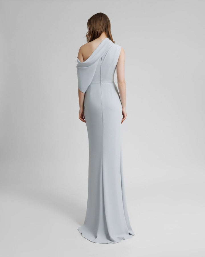 Asymmetrical Neckline Dress - Gemy Maalouf