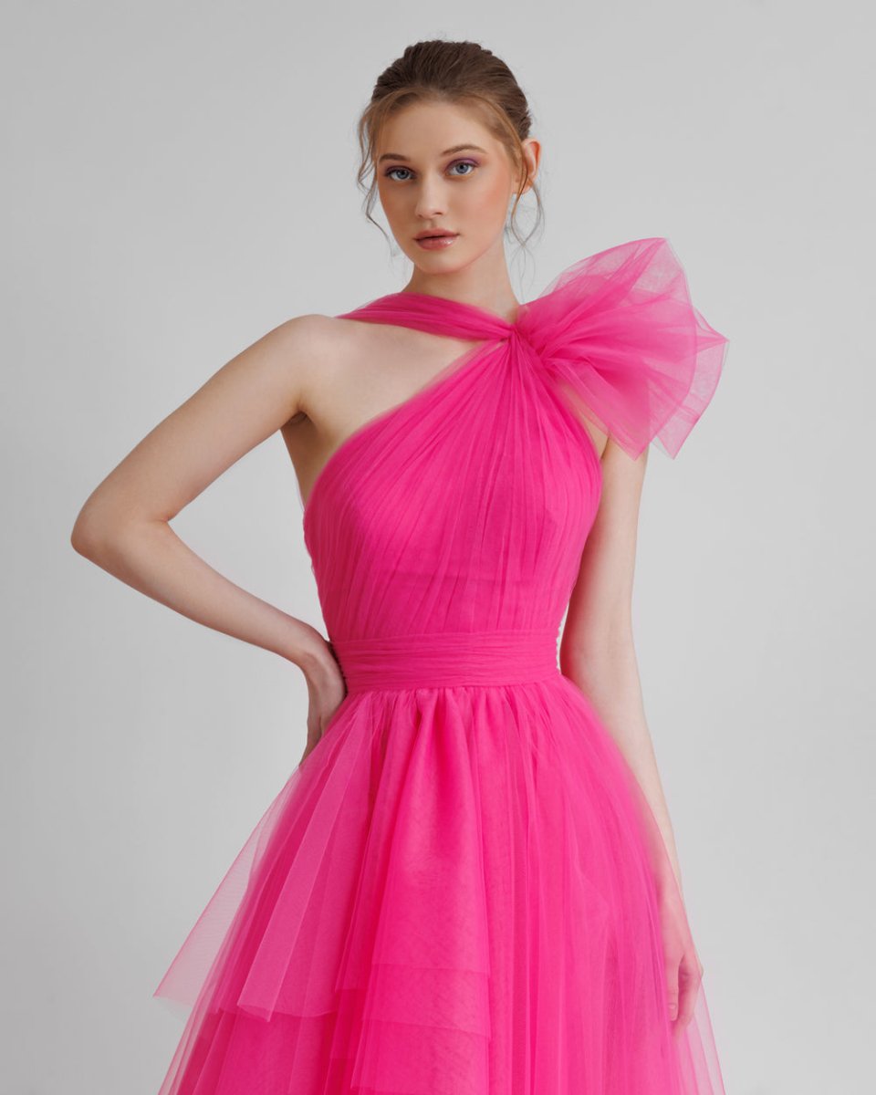 Bow - Like Pink Tulle Dress - Gemy Maalouf