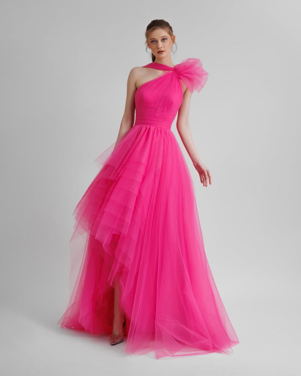 Bow - Like Pink Tulle Dress - Gemy Maalouf