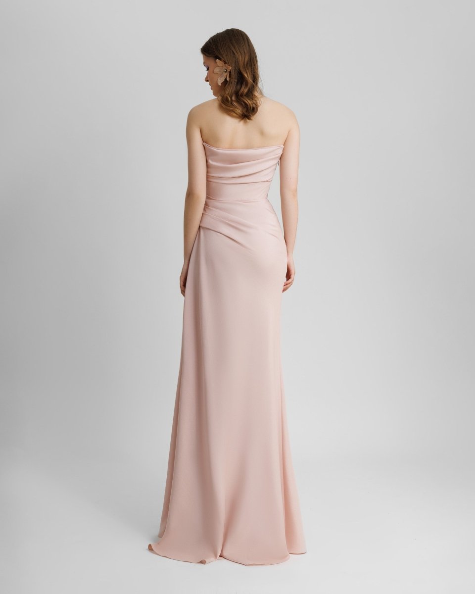 Beaded Strapless Dress - Gemy Maalouf