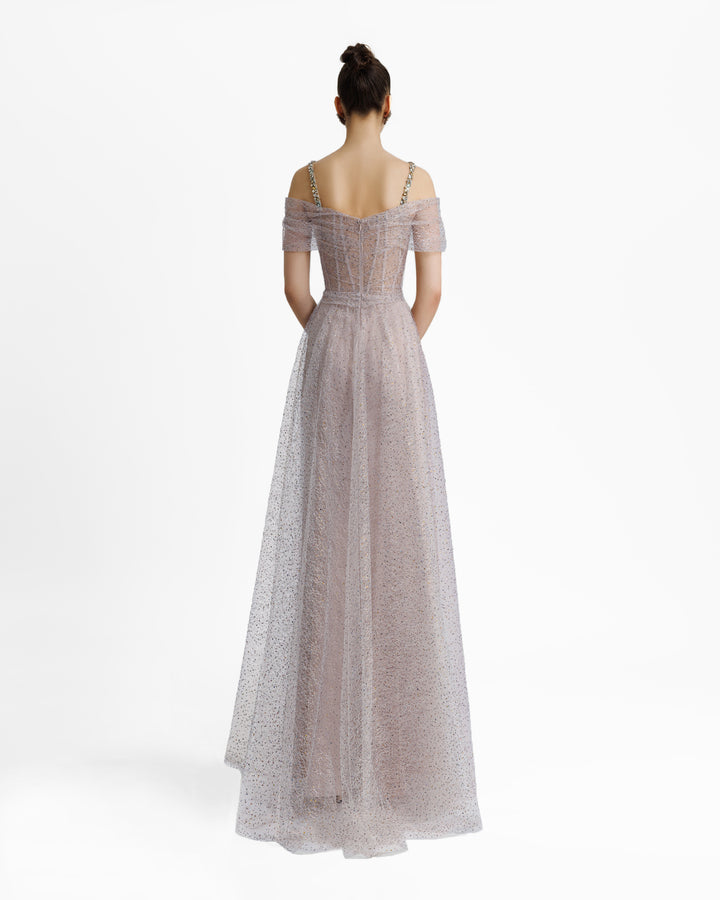 Off-Shoulders Flared Dress