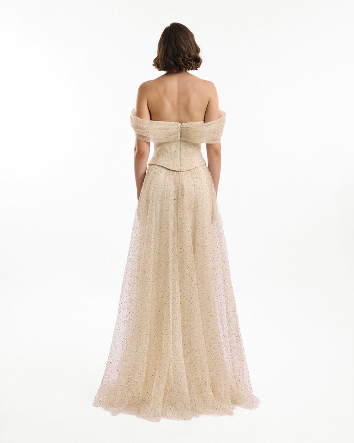 Off - The - Shoulder Corset Dress - Gemy Maalouf