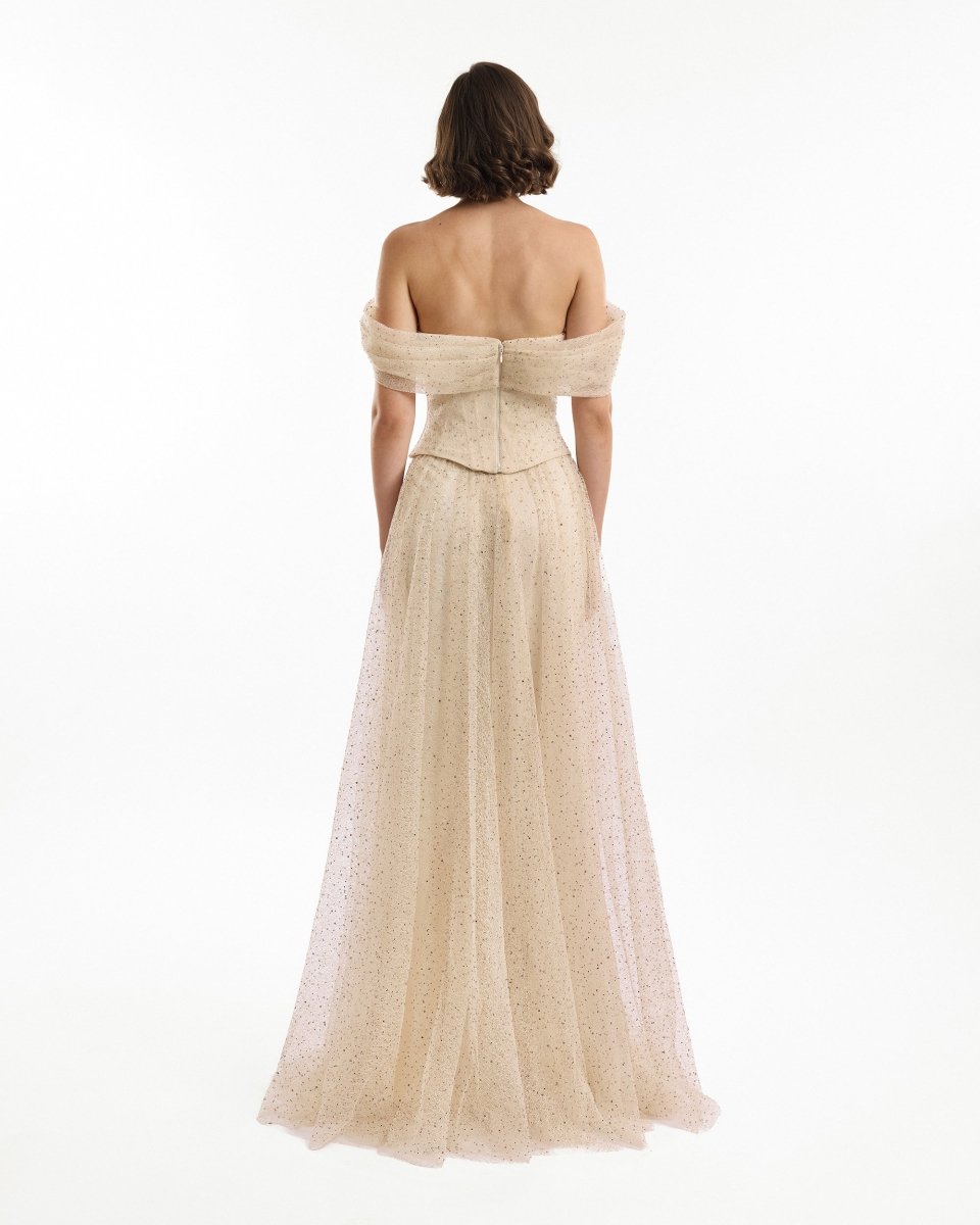 Off - The - Shoulder Corset Dress - Gemy Maalouf