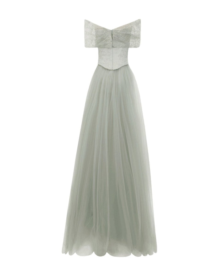 Off - The - Shoulder Corset Dress - Gemy Maalouf