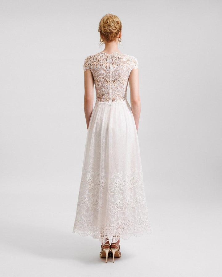 Lace See - Through Back Dress - Gemy Maalouf