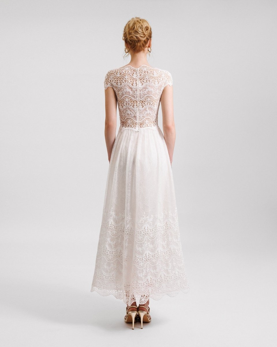 Lace See - Through Back Dress - Gemy Maalouf