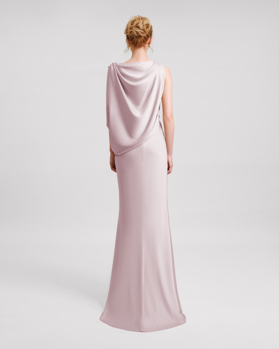 Asymmetrical Draped Dress - Gemy Maalouf