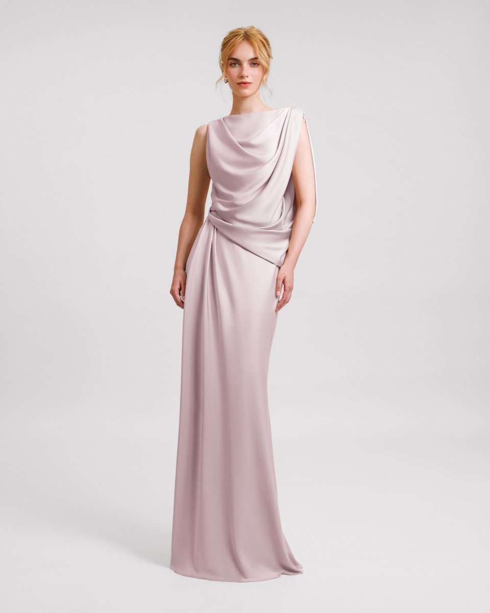 Asymmetrical Draped Dress