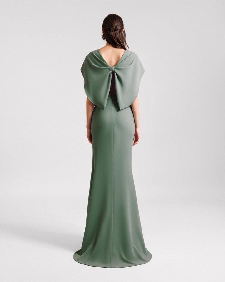 Draped Cape - Like Sleeve Dress - Gemy Maalouf