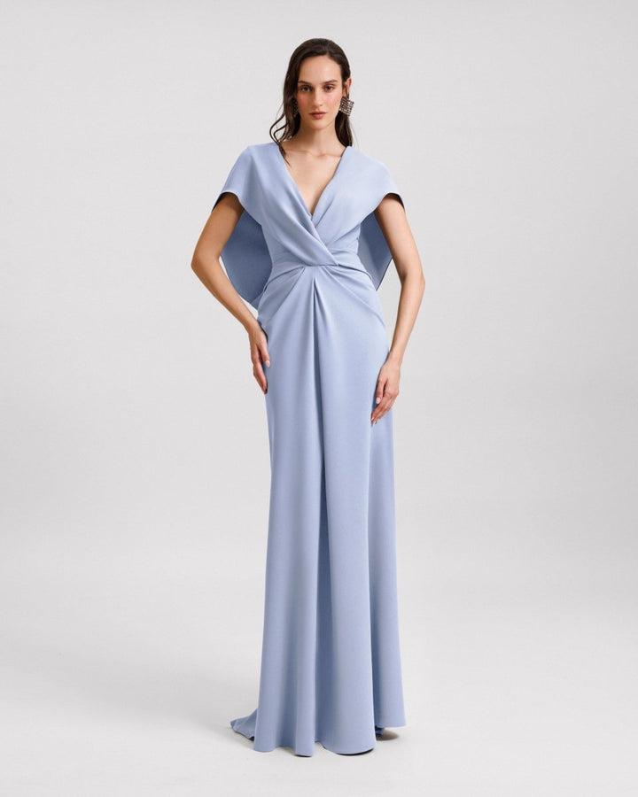 Draped Cape - Like Sleeve Dress - Gemy Maalouf